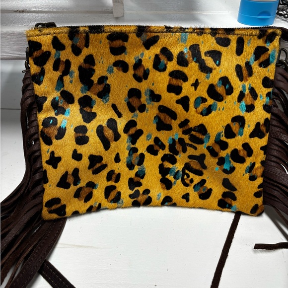 American Darling Handbags - American Darling Yellow Leopard print crossbody